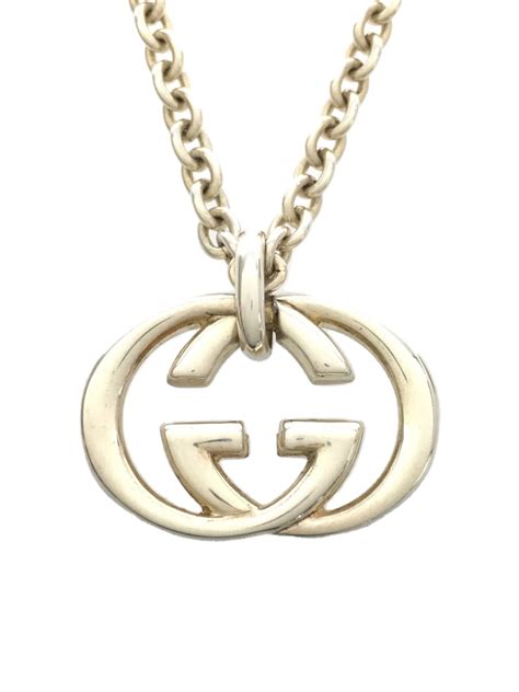 Gucci 4217G 8402 Interlocking Necklace Sv925 Silver About 